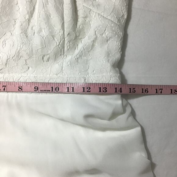 LULU'S S White Dance All Evening Halter Lace Maxi Dress NEW 0B16 *flaw - Picture 6 of 10